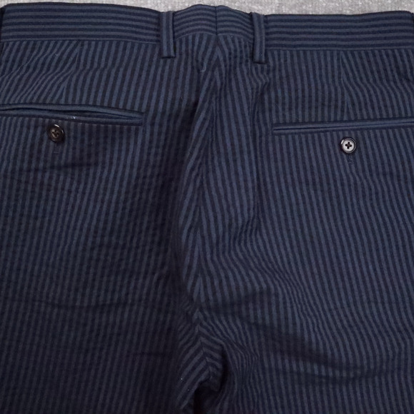 J.CREW Ludlow Slim Fit Seersucker Striped 29x32 Blue Tapered Leg Pants - Picture 14 of 14